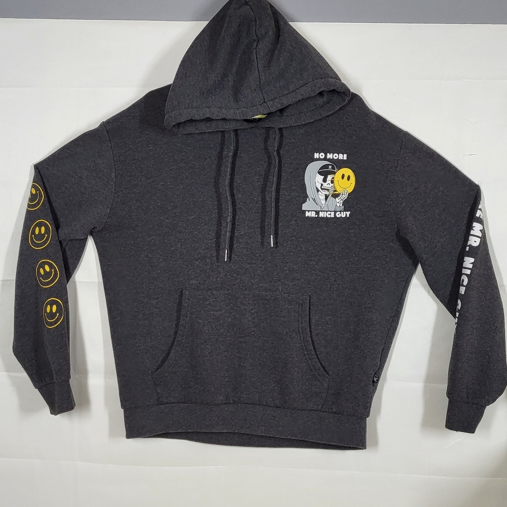 No More Mr. Nice Guy Charcoal Graphic Arsenic Gray Hoodie